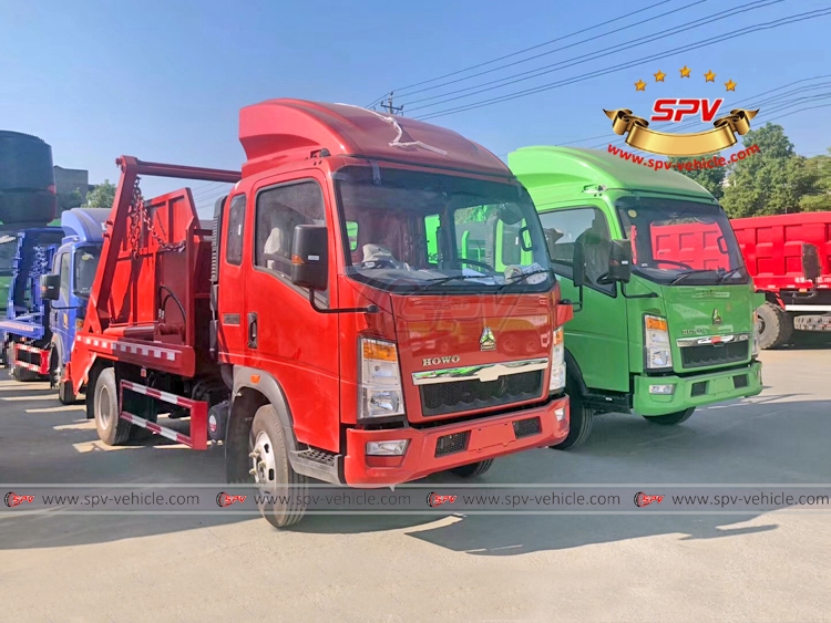 Skip Loader Garbage Truck Sinotruk HOWO - RF